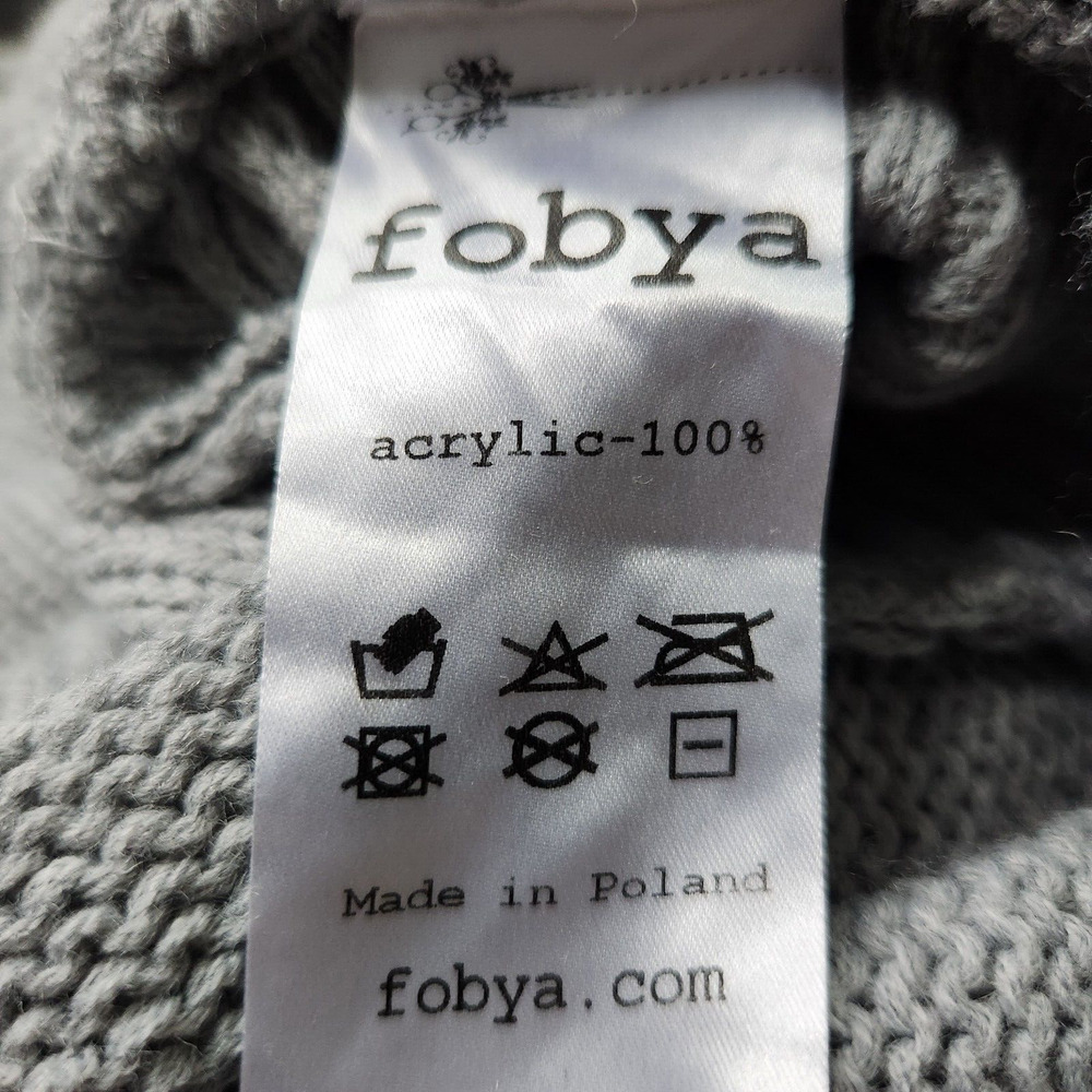 Fobya Soft Gray Cocoon Sweater Dolman Sleeves Size Small / Medium - Picture 7 of 7